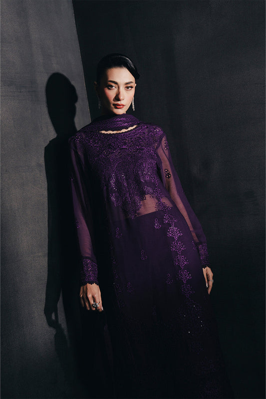 4 PIECE EMBROIDERED CHIFFON SUIT-EMINENCE GLOW (UNSTITCHED)