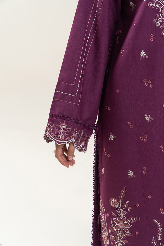 3 PIECE EMBROIDERED SLUB KHADDAR SUIT-SPRING TALES
