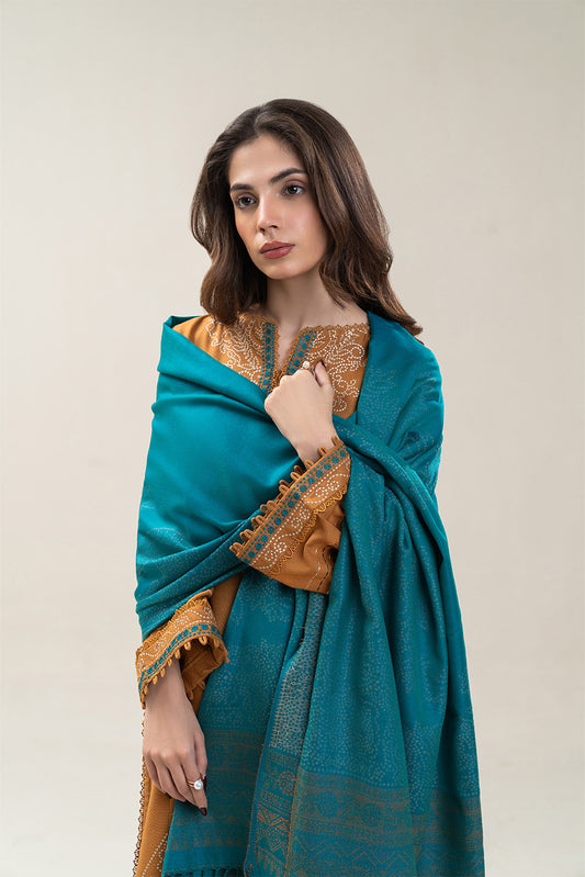 3 PIECE EMBROIDERED MULTI NAPS SUIT-SAFFRON BLISS (UNSTITCHED)