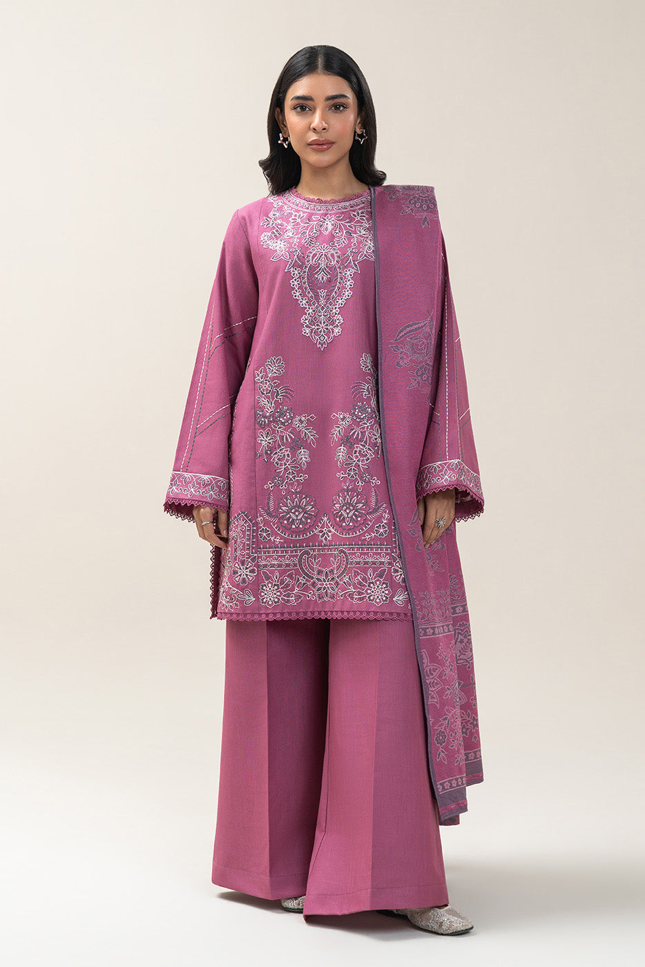 3 PIECE EMBROIDERED MULTI NAPS SUIT-ROUGE VERVE (UNSTITCHED)