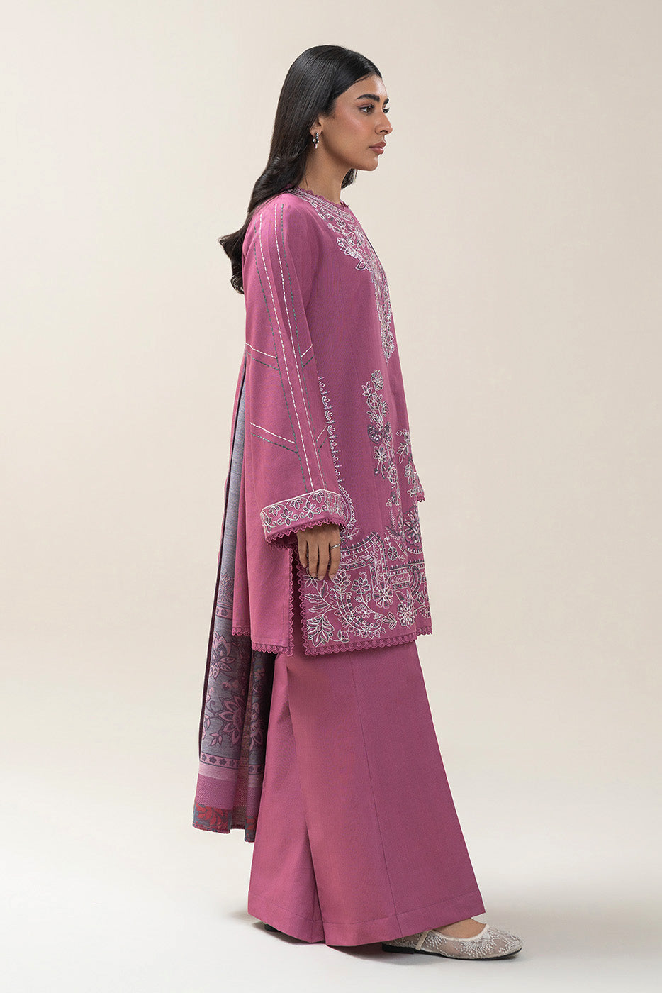 3 PIECE EMBROIDERED MULTI NAPS SUIT-ROUGE VERVE (UNSTITCHED)