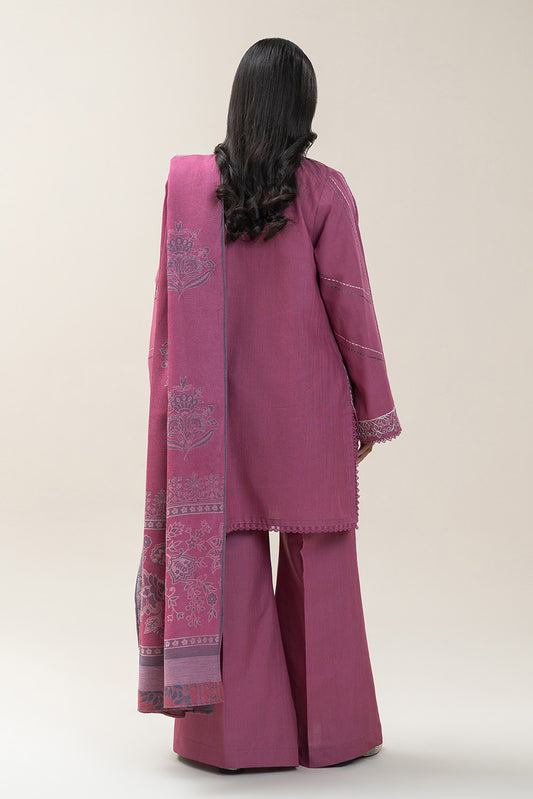 3 PIECE EMBROIDERED MULTI NAPS SUIT-ROUGE VERVE (UNSTITCHED)