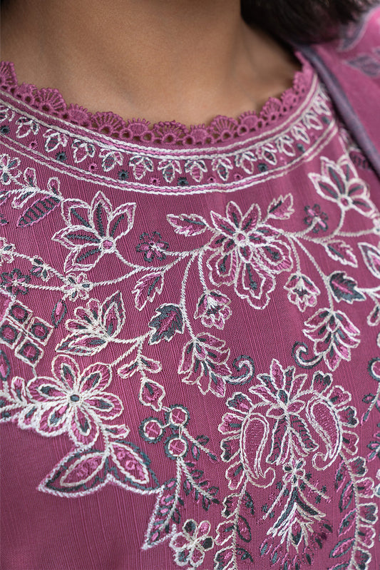 3 PIECE EMBROIDERED MULTI NAPS SUIT-ROUGE VERVE (UNSTITCHED)