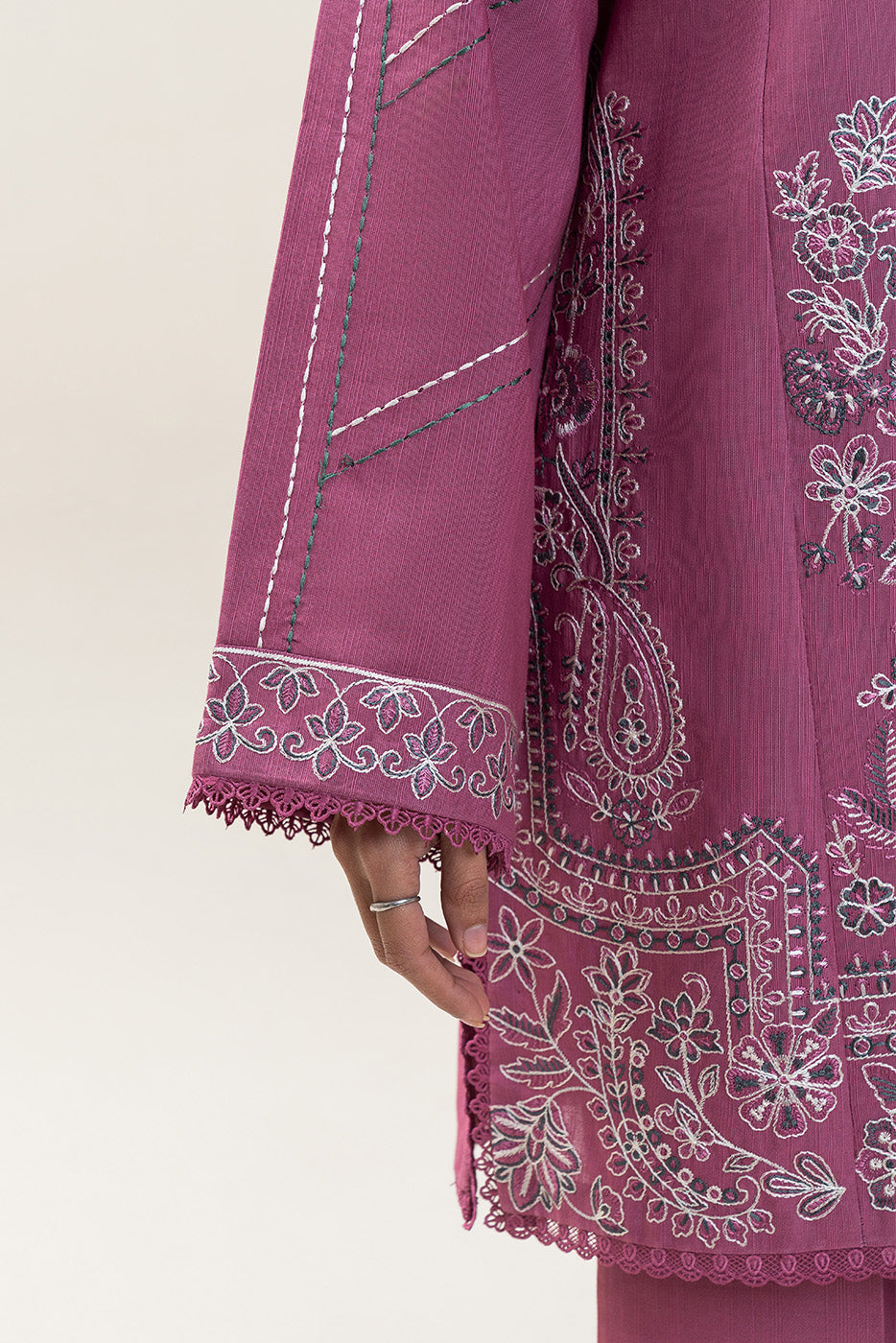 3 PIECE EMBROIDERED MULTI NAPS SUIT-ROUGE VERVE (UNSTITCHED)