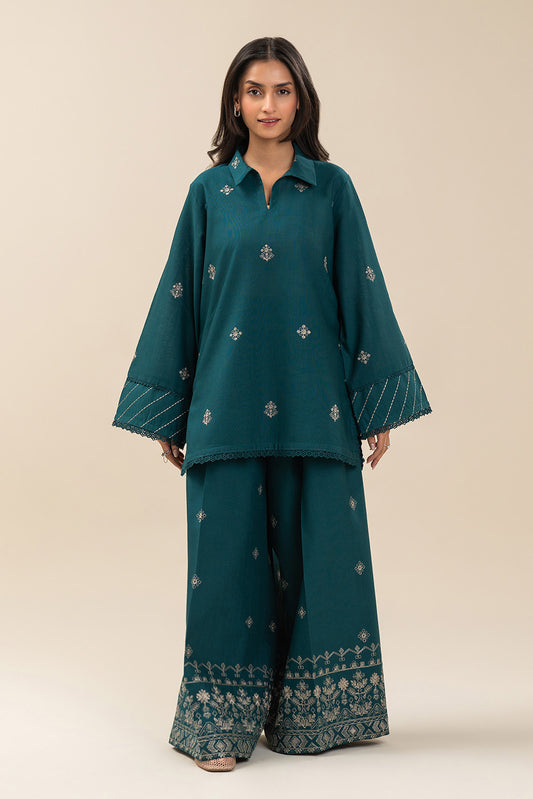 2 PIECE EMBROIDERED SLUB KHADDAR SUIT-AEGEAN TALE (UNSTITCHED)