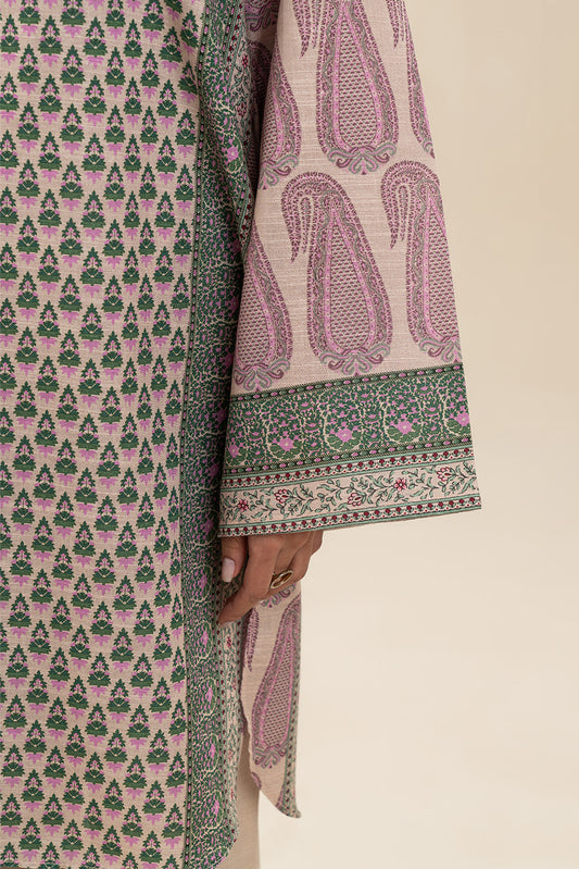 3 PIECE PRINTED SLUB KHADDAR SUIT-FOLK AURA (UNSTITCHED)