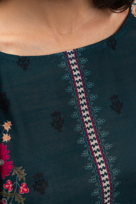 2 PIECE PRINTED SLUB KHADDAR SUIT-AEGEAN CHARM (UNSTITCHED)