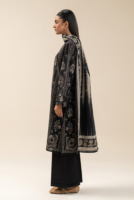3PIECE PRINTED SLUB KHADDAR SUIT-RAVEN REEF (UNSTITCHED)