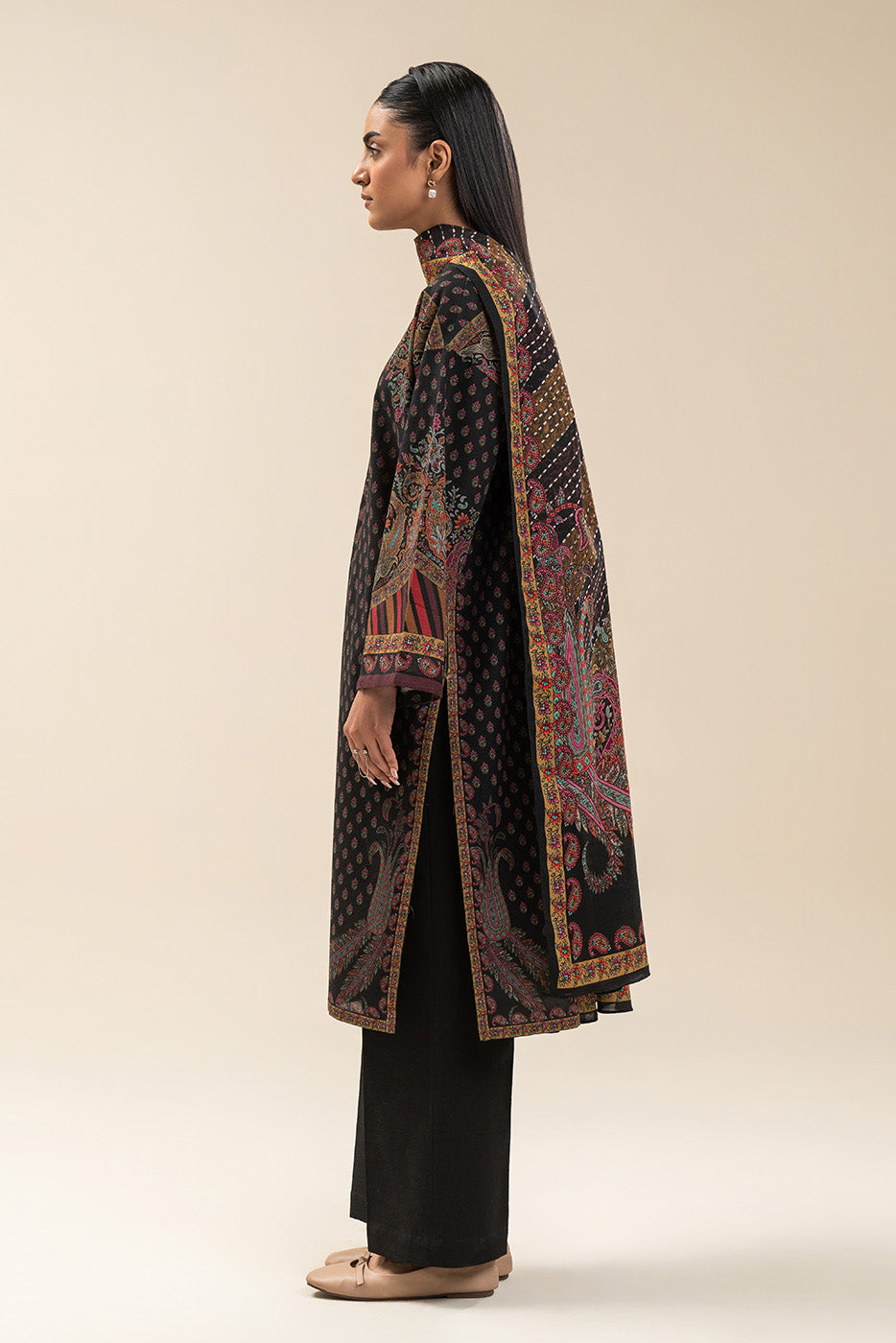 3 PIECE PRINTED SLUB KHADDAR SUIT-ETHNIC PITCH (UNSTITCHED)