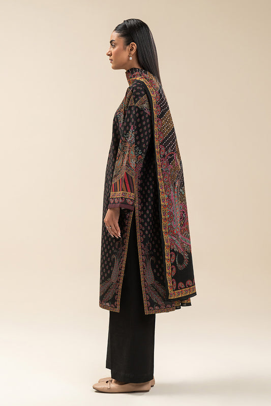 3 PIECE PRINTED SLUB KHADDAR SUIT-ETHNIC PITCH (UNSTITCHED)