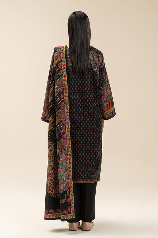 3 PIECE PRINTED SLUB KHADDAR SUIT-ETHNIC PITCH (UNSTITCHED)