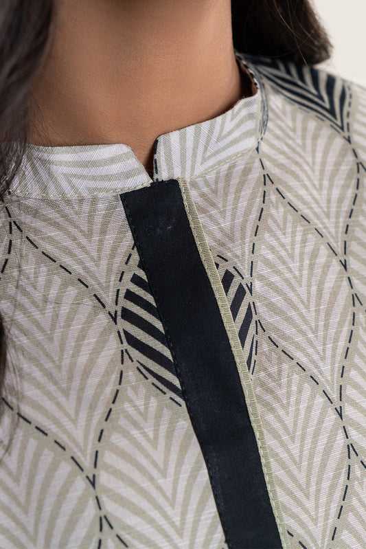 3 PIECE PRINTED SLUB KHADDAR SUIT-ASH GREY (UNSTITCHED)