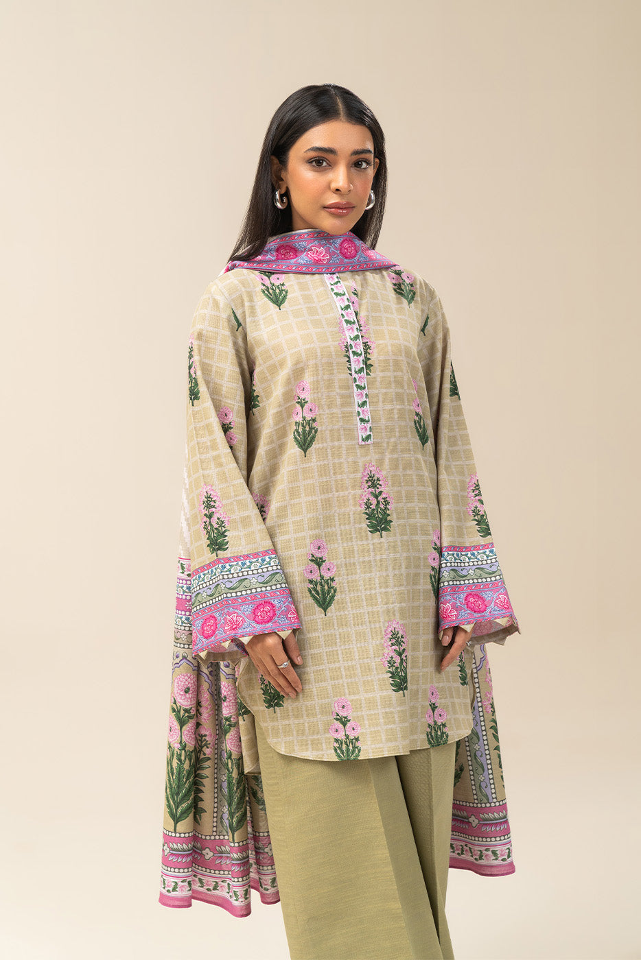 3 PIECE PRINTED SLUB KHADDAR SUIT-KINGS GARDEN (UNSTITCHED)