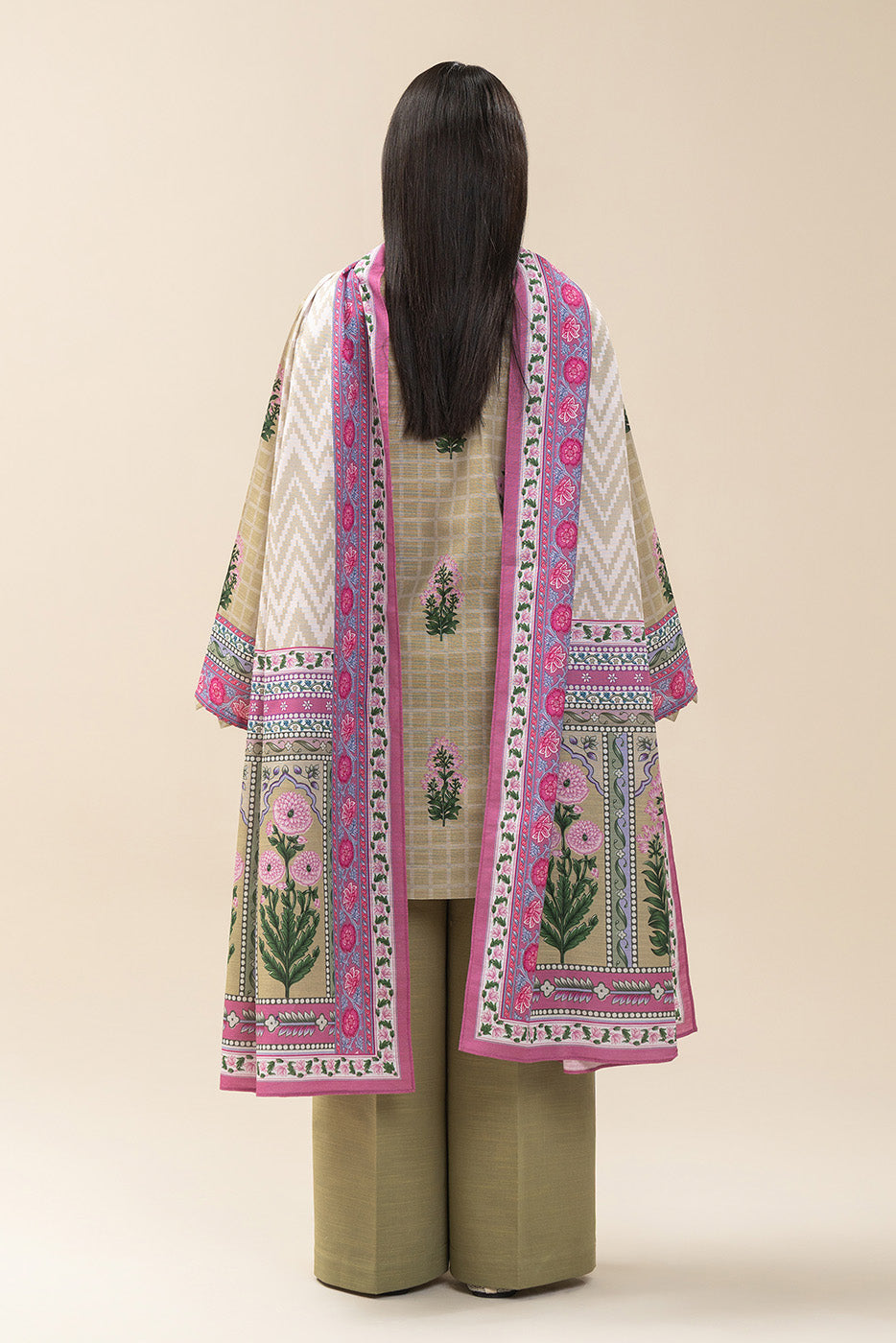 3 PIECE PRINTED SLUB KHADDAR SUIT-KINGS GARDEN (UNSTITCHED)