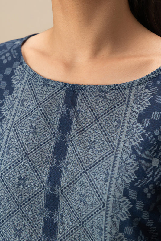 3 PIECE PRINTED SLUB KHADDAR SUIT-MIDNIGHT GLAM (UNSTITCHED)