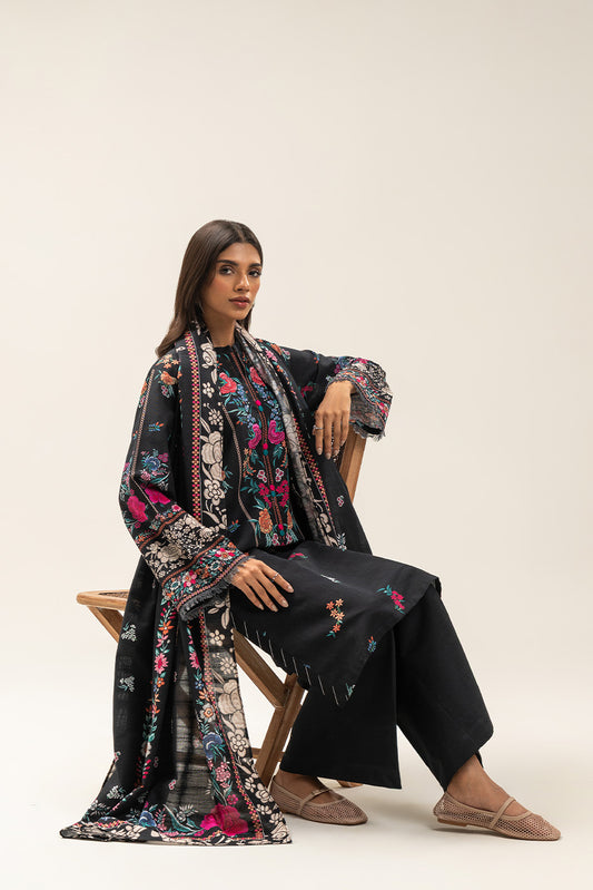 3 PIECE PRINTED SLUB KHADDAR SUIT-ONYX MYSTERY (UNSTITCHED)