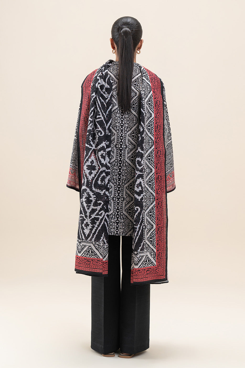 3 PIECE PRINTED SLUB KHADDAR SUIT-ONYX MAZE