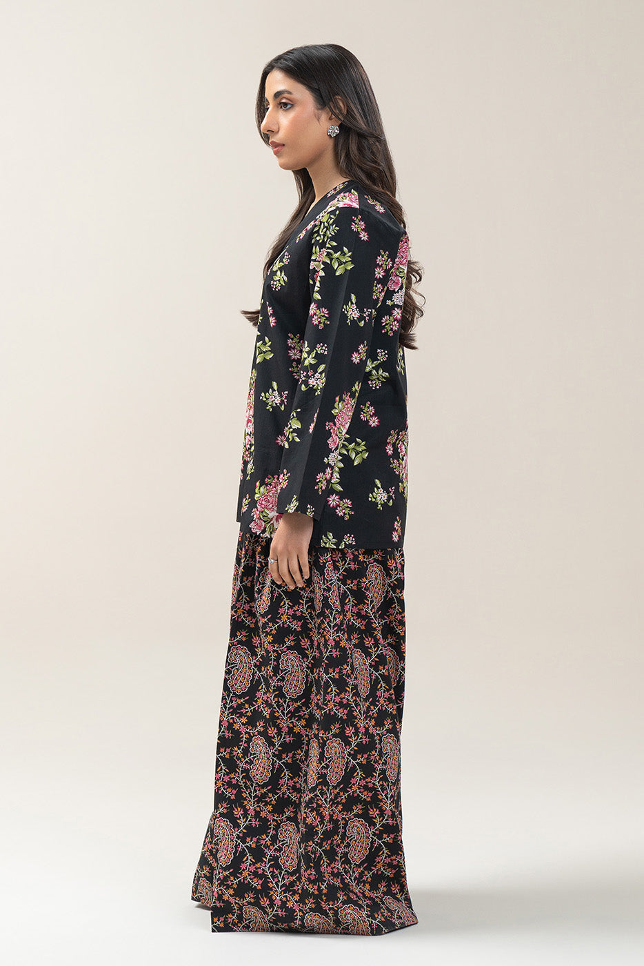 2 PIECE PRINTED CAMBRIC SUIT-MIDNIGHT ORCHID (UNSTITCHED)