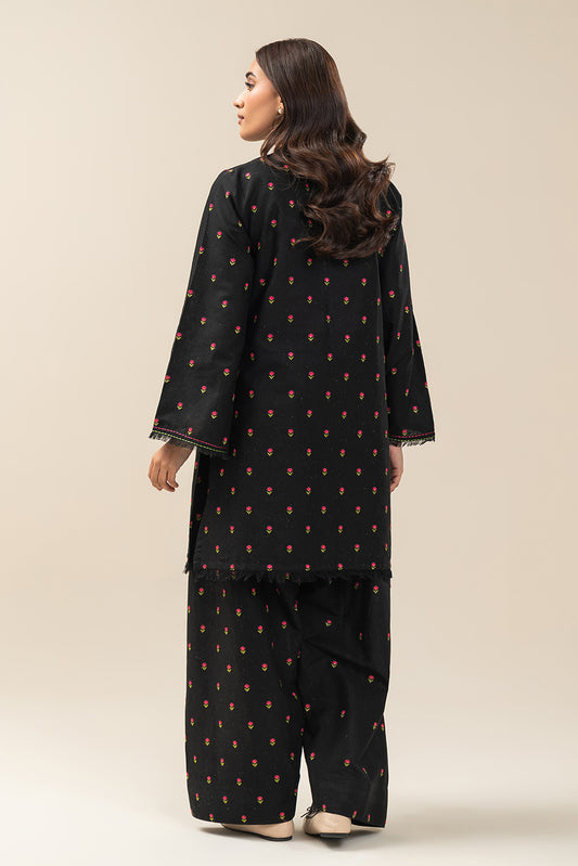 2 PIECE EMBROIDERED MULTI NAPS SUIT-MIDNIGHT BLOSSOM (UNSTITCHED)