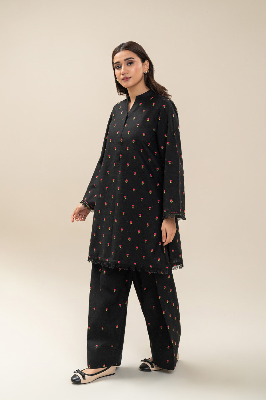2 PIECE EMBROIDERED MULTI NAPS SUIT-MIDNIGHT BLOSSOM (UNSTITCHED)