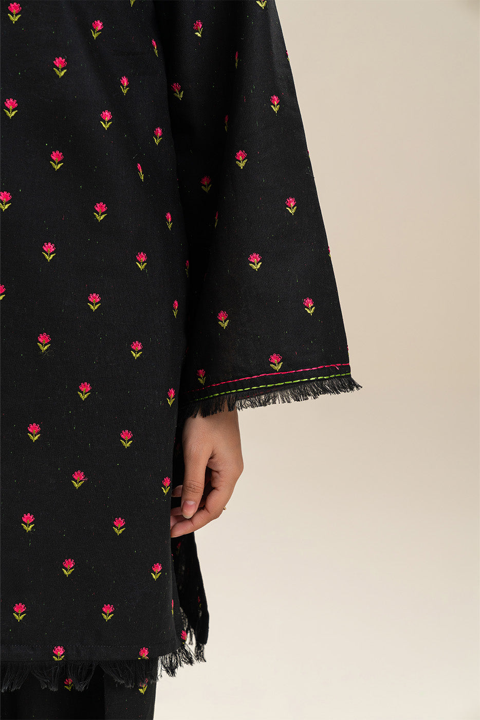 2 PIECE EMBROIDERED MULTI NAPS SUIT-MIDNIGHT BLOSSOM (UNSTITCHED)