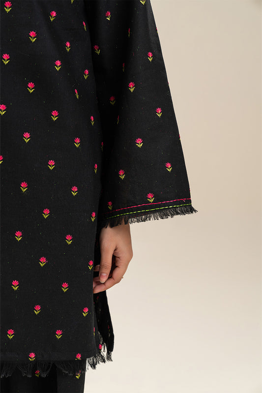 2 PIECE EMBROIDERED MULTI NAPS SUIT-MIDNIGHT BLOSSOM (UNSTITCHED)