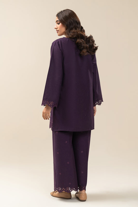2 PIECE EMBROIDERED MULTI NAPS SUIT-AMETHYST NOIR (UNSTITCHED)