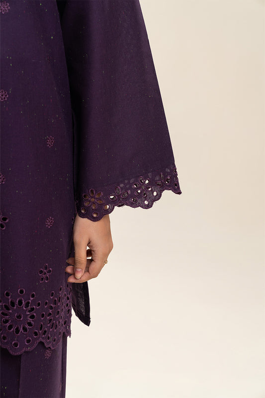 2 PIECE EMBROIDERED MULTI NAPS SUIT-AMETHYST NOIR (UNSTITCHED)