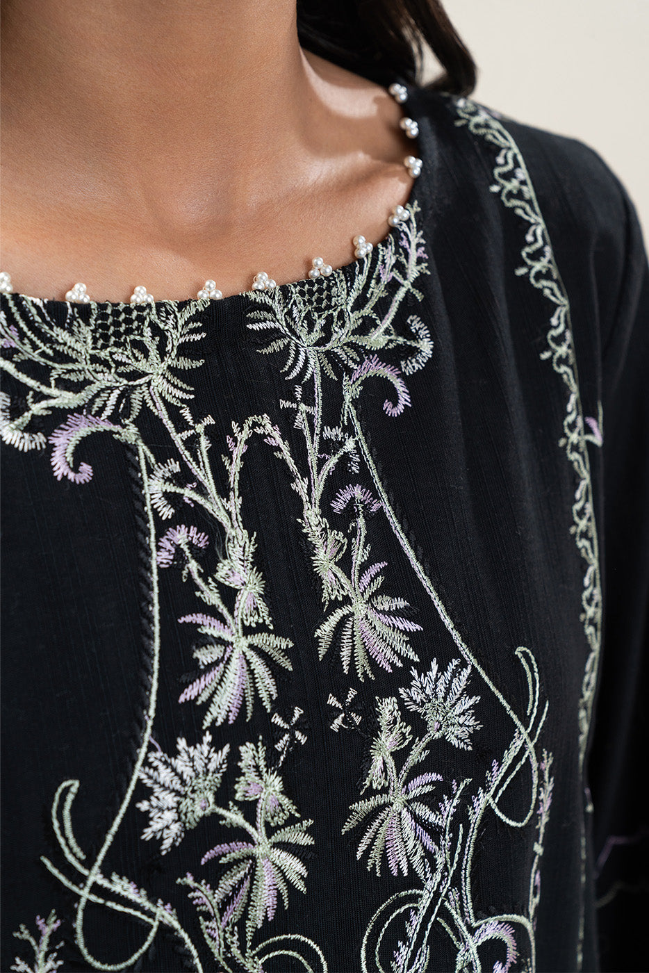 3 PIECE EMBROIDERED SLUB KHADDAR SUIT-MOONLIGHT ECHO (UNSTITCHED)