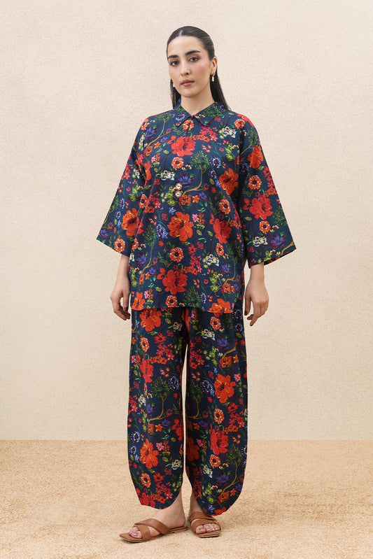 2 PIECE PRINTED CAMBRIC SUIT (PRET)