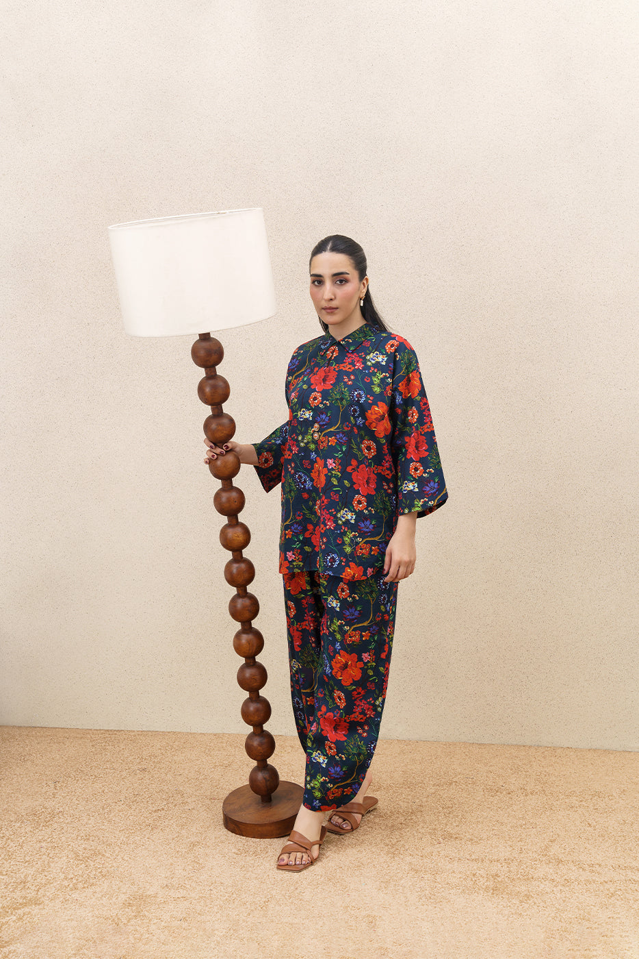 2 PIECE PRINTED CAMBRIC SUIT (PRET)
