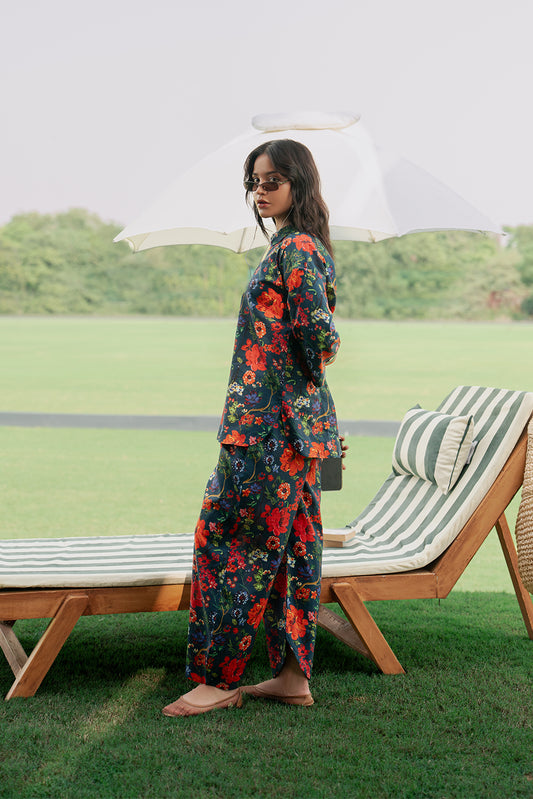 2 PIECE PRINTED CAMBRIC SUIT (PRET)