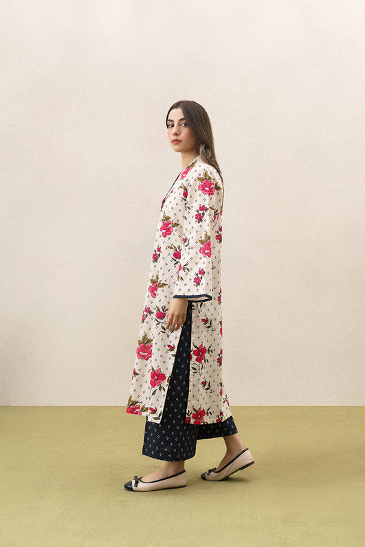PRINTED SLUB KHADDAR SHIRT (PRET)