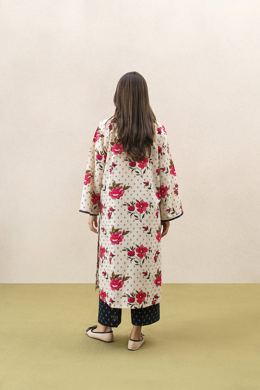 PRINTED SLUB KHADDAR SHIRT (PRET)