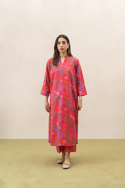 2 PIECE PRINTED SLUB KHADDAR SUIT (PRET)