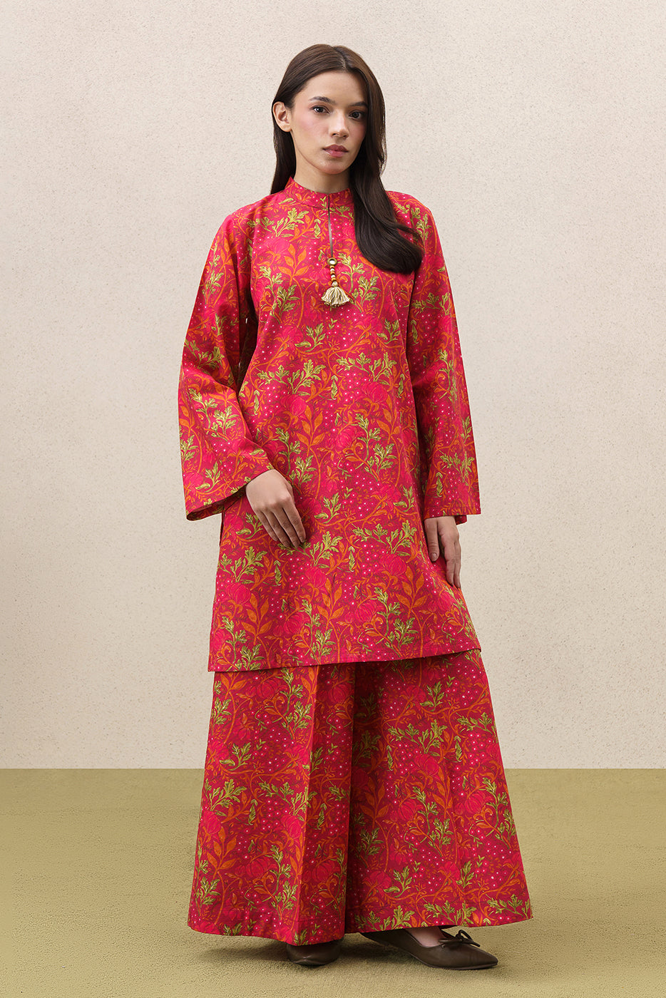 2 PIECE PRINTED SLUB KHADDAR SUIT (PRET)