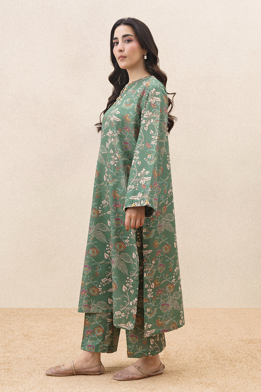 2 PIECE PRINTED SLUB KHADDAR SUIT (PRET)