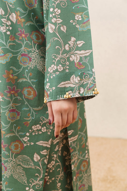 2 PIECE PRINTED SLUB KHADDAR SUIT (PRET)