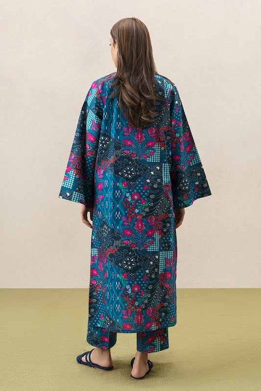 2 PIECE PRINTED SLUB KHADDAR SUIT (PRET)