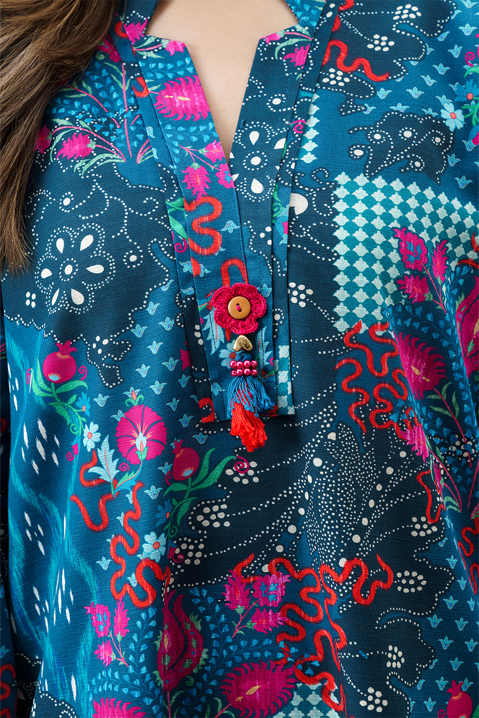 2 PIECE PRINTED SLUB KHADDAR SUIT (PRET)