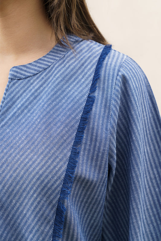 SOLID YARN DYED STRIPE SHIRT (PRET)