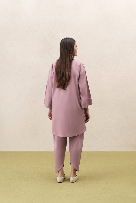 2 PIECE EMBROIDERED TWILL SUIT (PRET)