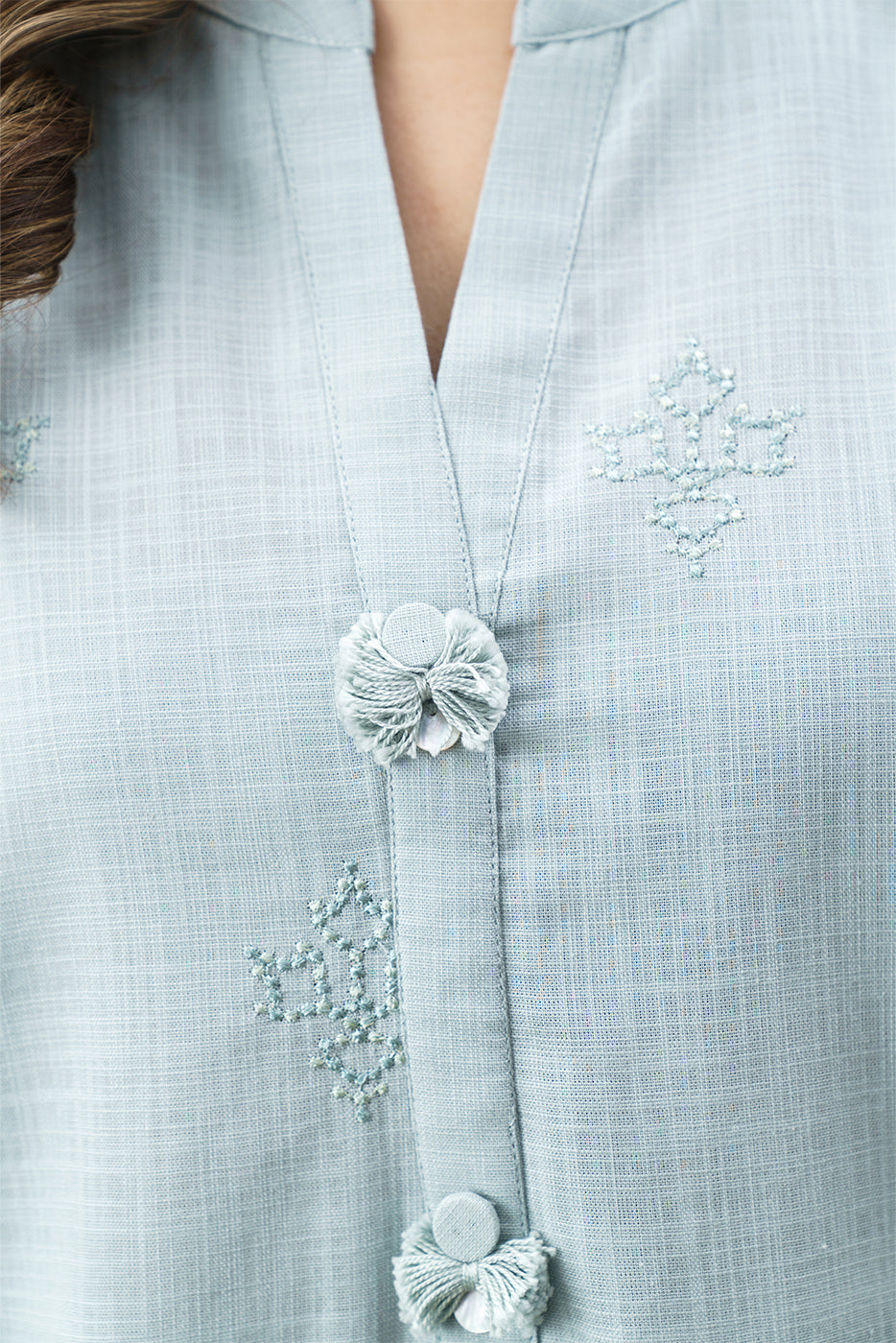 2 PIECE EMBROIDERED TWO WAY SLUB SUIT (PRET)