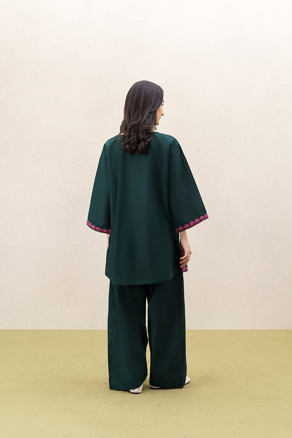 2 PIECE EMBROIDERED SLUB KHADDAR SUIT (PRET)