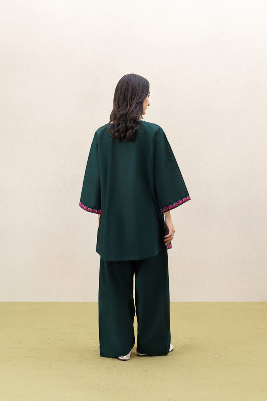 2 PIECE EMBROIDERED SLUB KHADDAR SUIT (PRET)