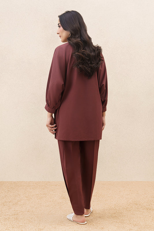 2 PIECE EMBROIDERED DOBBY YARN DYED SUIT (PRET)