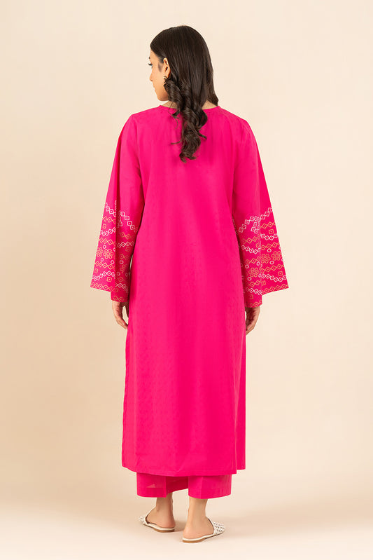 2 PIECE EMBROIDERED DOBBY SUIT (PRET)