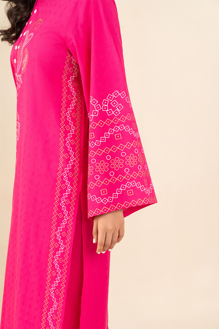 2 PIECE EMBROIDERED DOBBY SUIT (PRET)