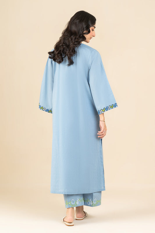 2 PIECE EMBROIDERED DOBBY SUIT (PRET)