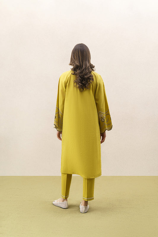 2 PIECE EMBROIDERED DOBBY SUIT (PRET)